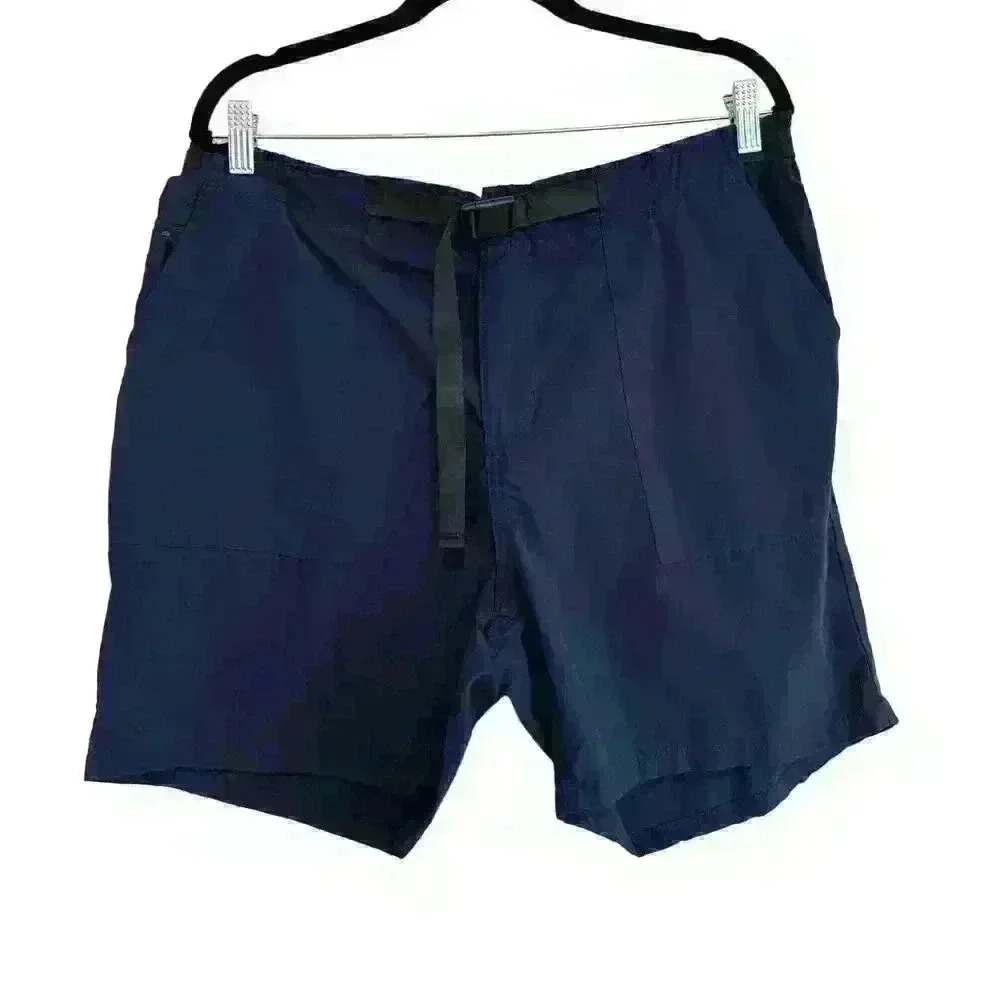 ONIA Men’s Buckle Utility Hybrid Short Deep Navy Cotton Nylon Size XL
